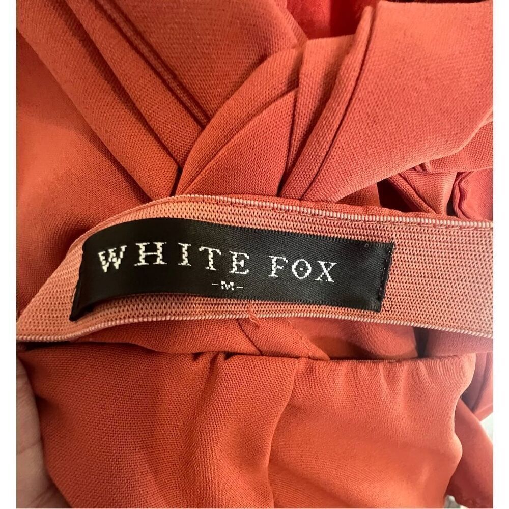 White Fox Boutique Pink Spaghetti Strap Wrap Mini Dress Open Back - Picture 2 of 4